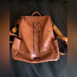 Brown Leather Backpack